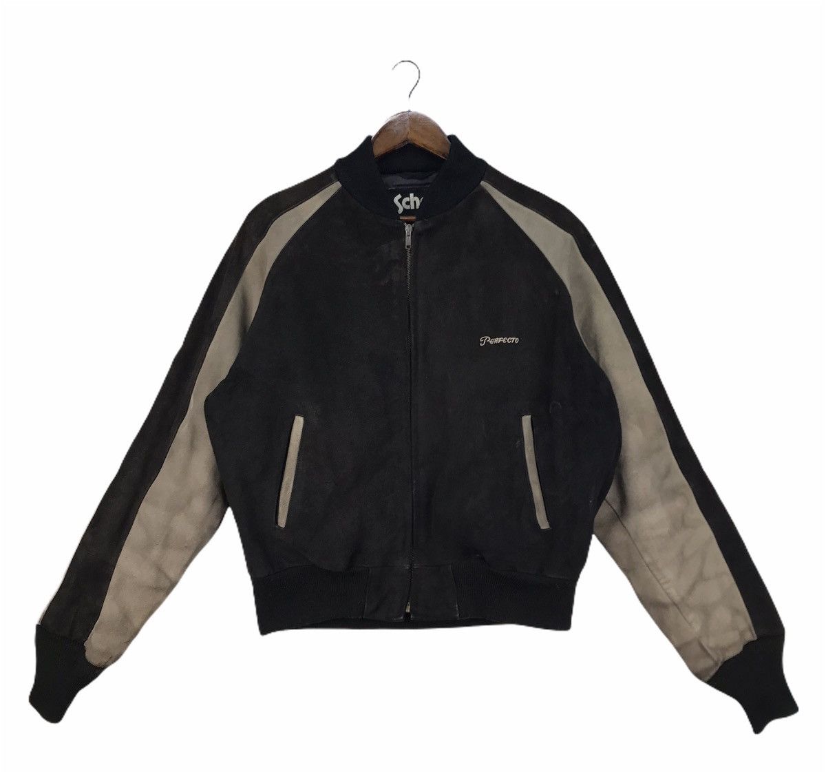 Schott Vintage Schott Perfecto Suede Leather Jacket Size US M / EU 48-50 / 2 - 1 Thumbnail