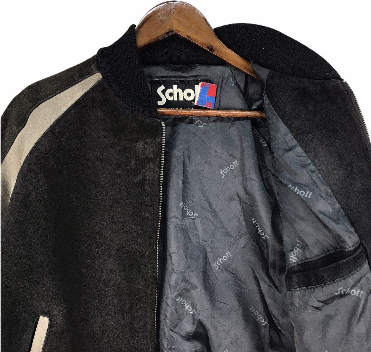 Schott Vintage Schott Perfecto Suede Leather Jacket Size US M / EU 48-50 / 2 - 4 Thumbnail