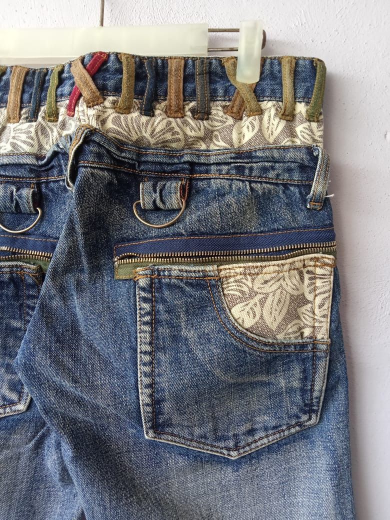 Seditionaries Japanese Brand Double Waist Distressed Punk Denim Size US 30 / EU 46 - 11 Thumbnail