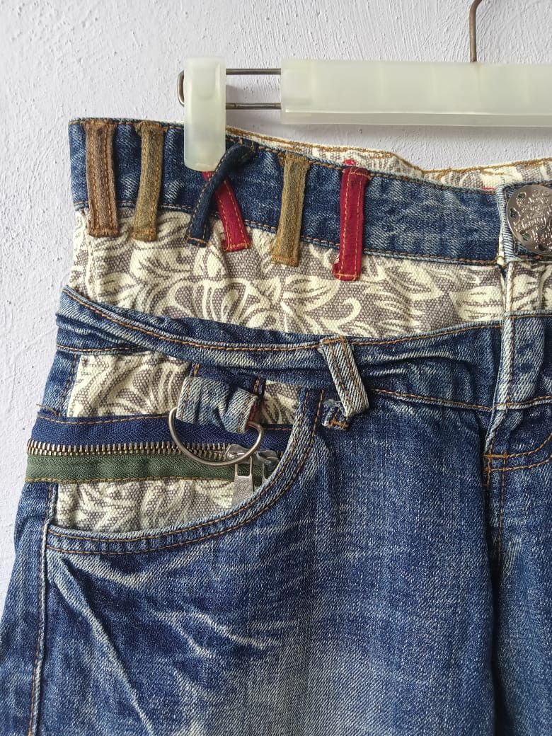 Seditionaries Japanese Brand Double Waist Distressed Punk Denim Size US 30 / EU 46 - 4 Thumbnail
