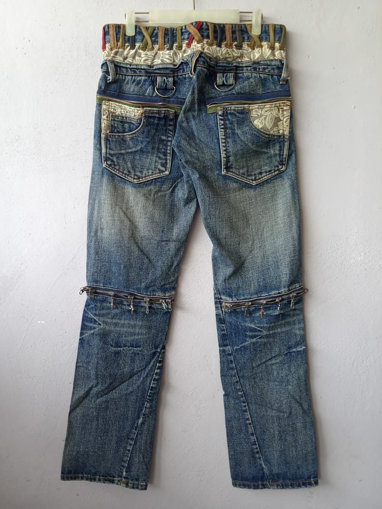Seditionaries Japanese Brand Double Waist Distressed Punk Denim Size US 30 / EU 46 - 6 Thumbnail