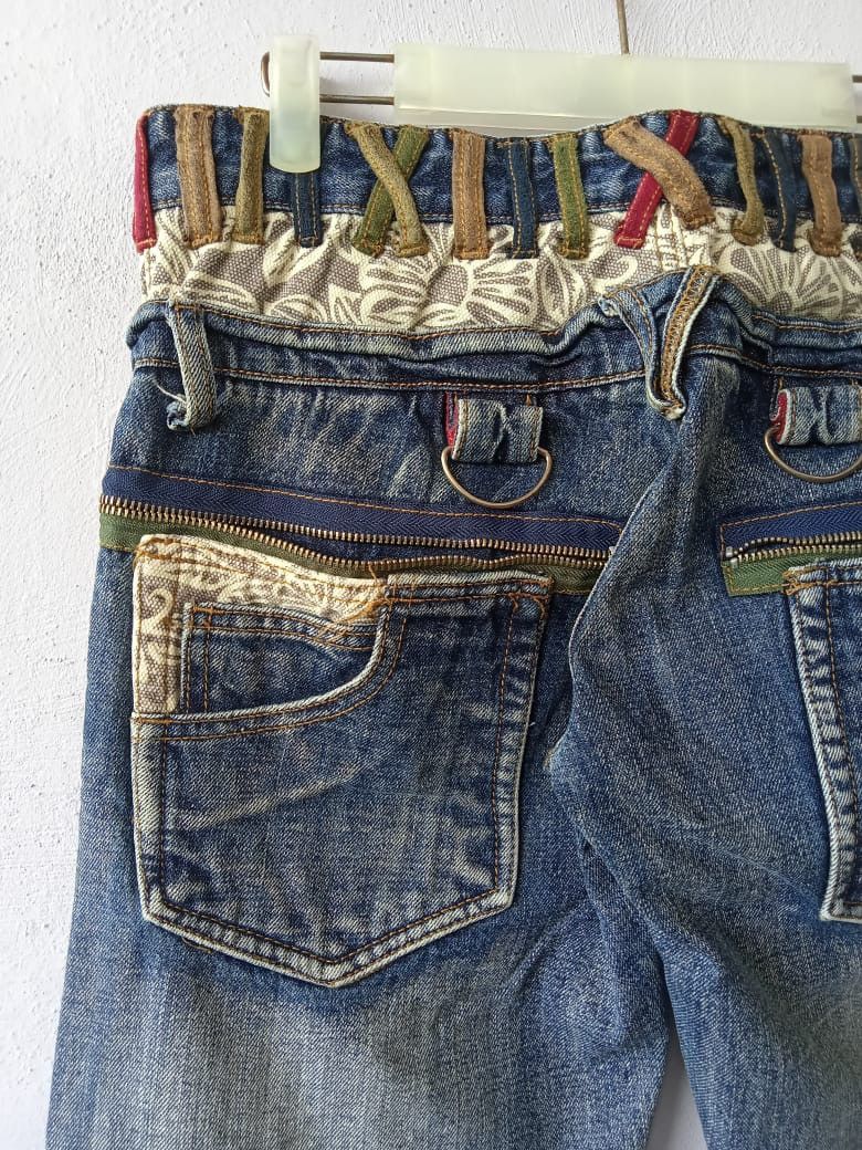 Seditionaries Japanese Brand Double Waist Distressed Punk Denim Size US 30 / EU 46 - 12 Thumbnail