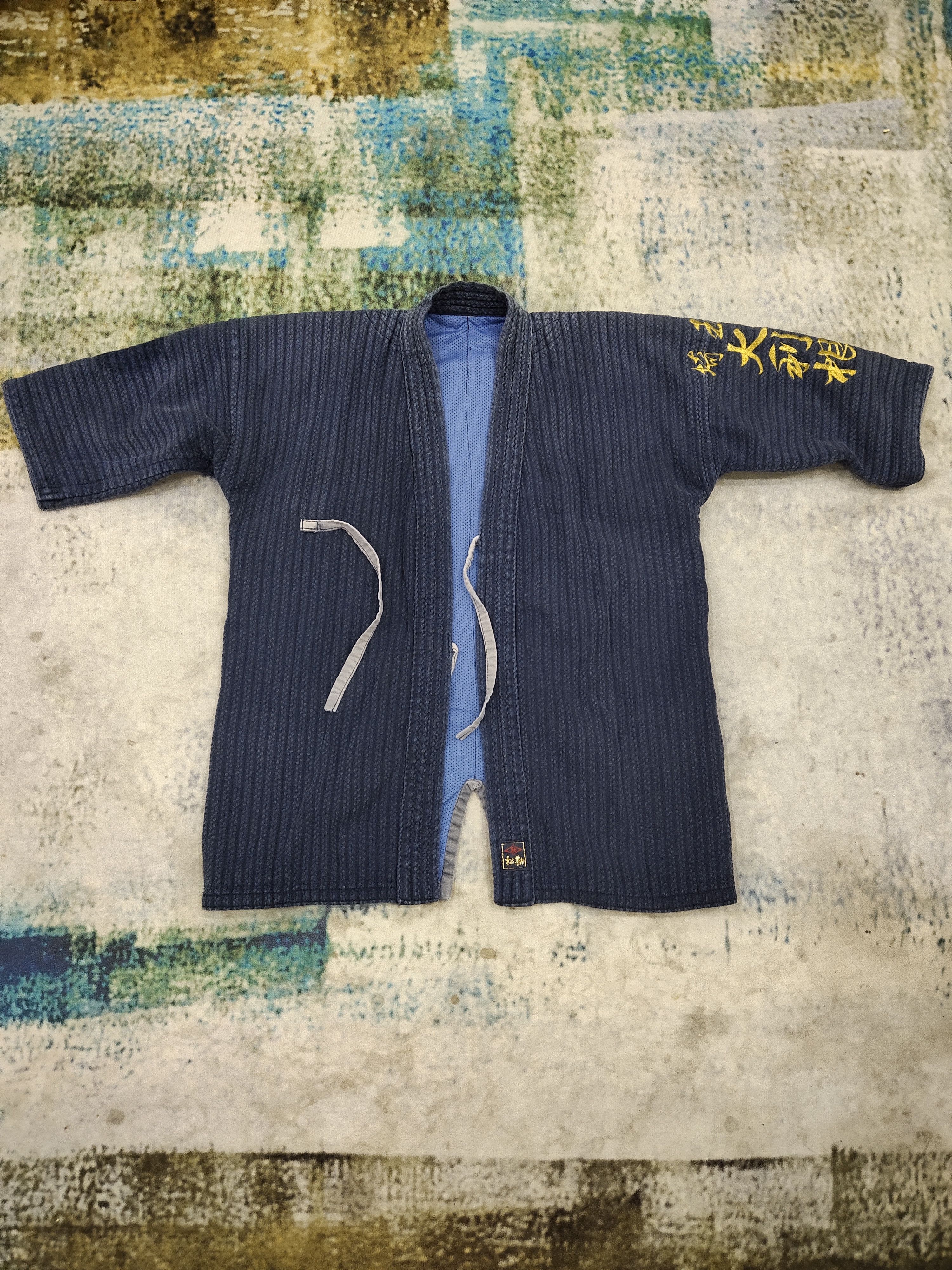 Japanese Brand Vintage Kendo Sashiko Indigo Blue Dyed Woven Kapital Style Size US M / EU 48-50 / 2 - 2 Thumbnail