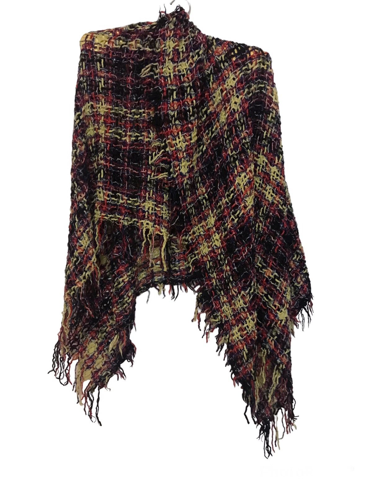 Issey Miyake × Japanese Brand × Sunao Kuwahara Rare❗️Sunao Kuwahara Big Size Scarves Knit Soft Wool Size ONE SIZE - 1 Thumbnail