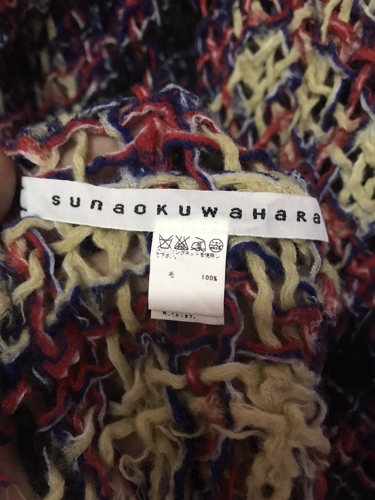 Issey Miyake × Japanese Brand × Sunao Kuwahara Rare❗️Sunao Kuwahara Big Size Scarves Knit Soft Wool Size ONE SIZE - 6 Thumbnail