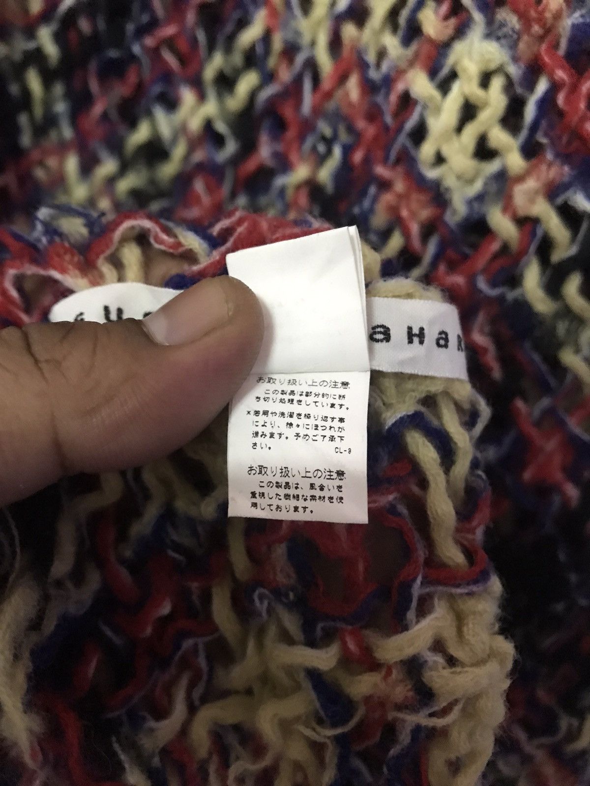 Issey Miyake × Japanese Brand × Sunao Kuwahara Rare❗️Sunao Kuwahara Big Size Scarves Knit Soft Wool Size ONE SIZE - 8 Thumbnail