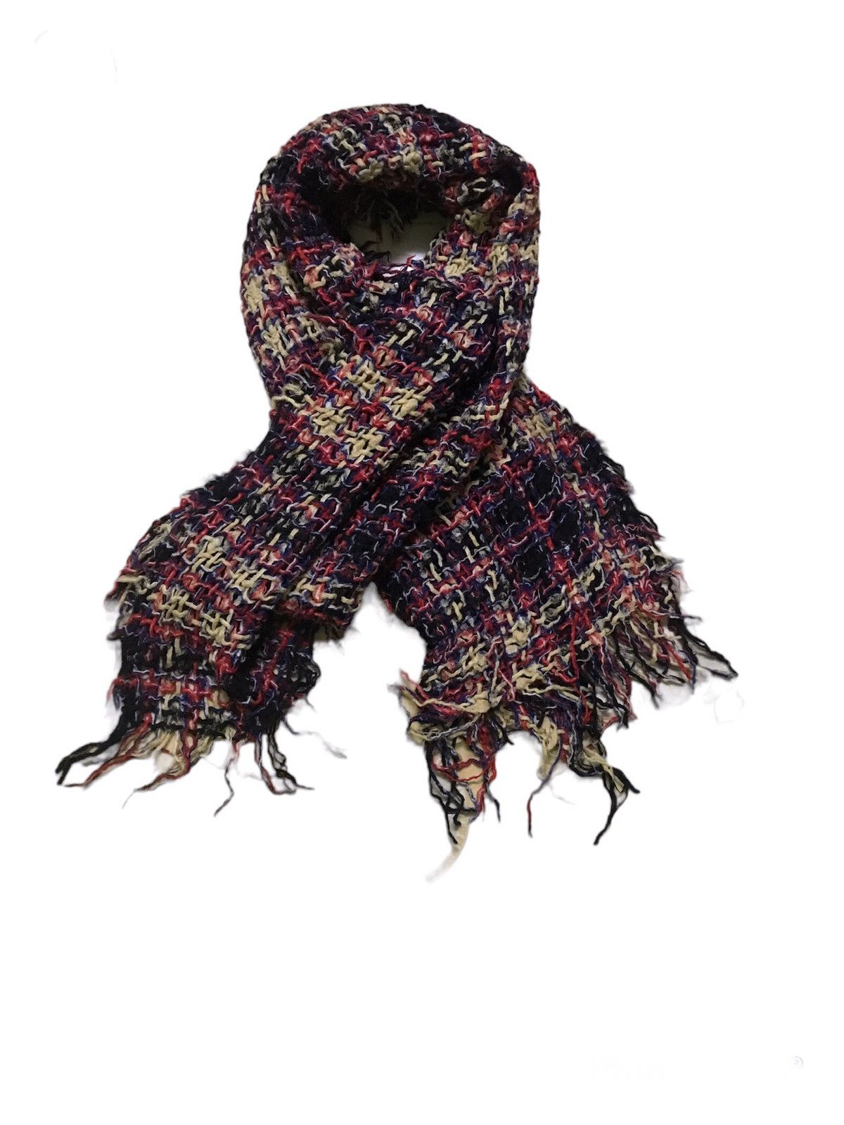 Issey Miyake × Japanese Brand × Sunao Kuwahara Rare❗️Sunao Kuwahara Big Size Scarves Knit Soft Wool Size ONE SIZE - 3 Thumbnail