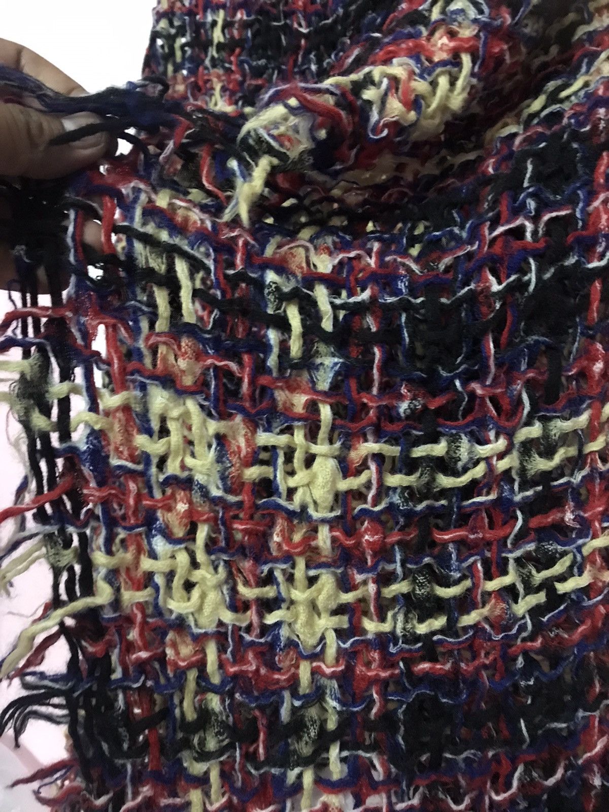 Issey Miyake × Japanese Brand × Sunao Kuwahara Rare❗️Sunao Kuwahara Big Size Scarves Knit Soft Wool Size ONE SIZE - 4 Thumbnail