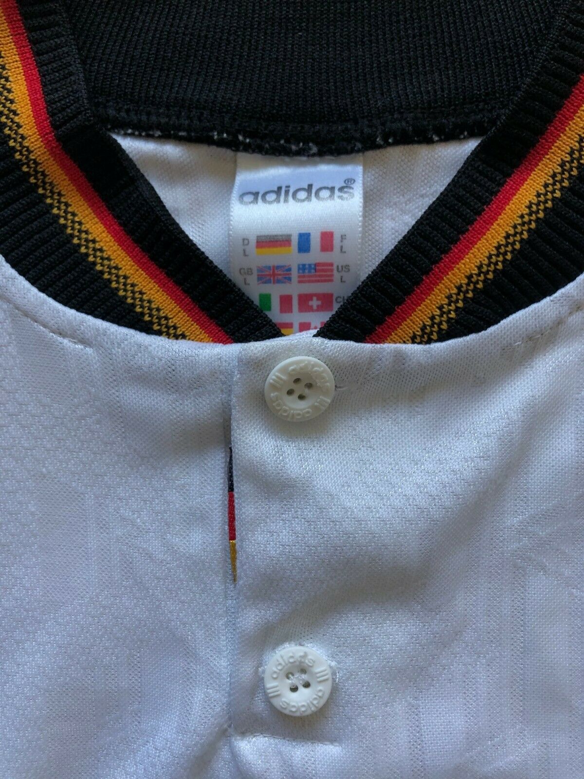 Adidas Germany football shirt 1996 Jersey Soccer Tee Y2K Sport Size US L / EU 52-54 / 3 - 8 Thumbnail
