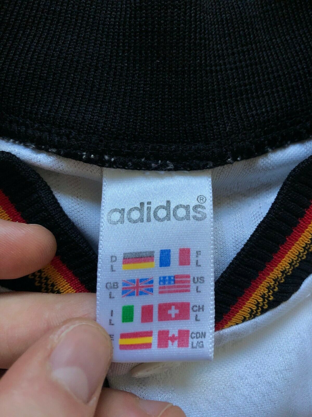 Adidas Germany football shirt 1996 Jersey Soccer Tee Y2K Sport Size US L / EU 52-54 / 3 - 10 Thumbnail