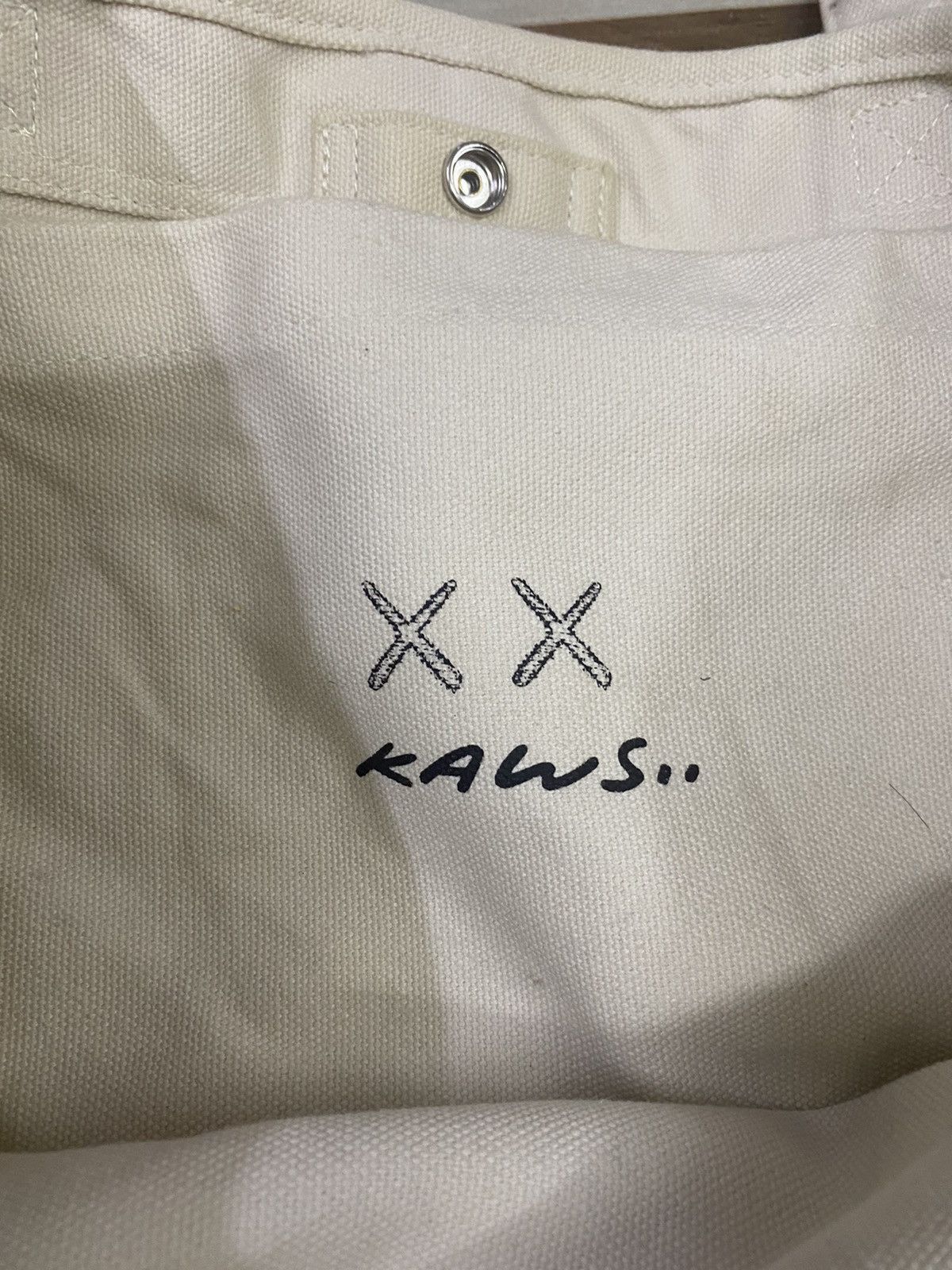 Art Comes First Kaws X Uniqlo Large Canvas Tote Bag Size ONE SIZE - 3 Thumbnail