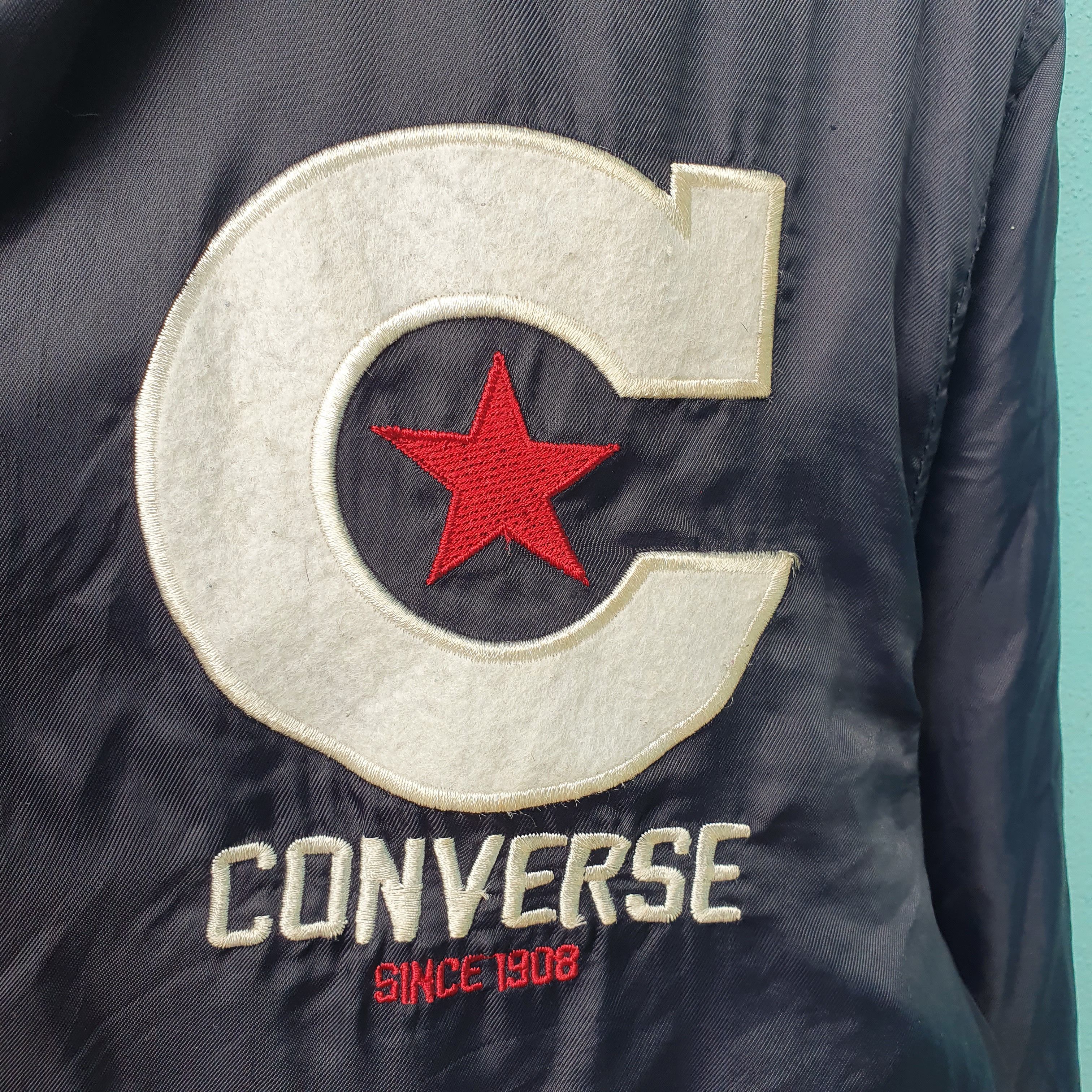Converse × Vintage VINTAGE CONVERSE EMBROIDERY LOGO BOMBER HOODIE Size US L / EU 52-54 / 3 - 3 Thumbnail