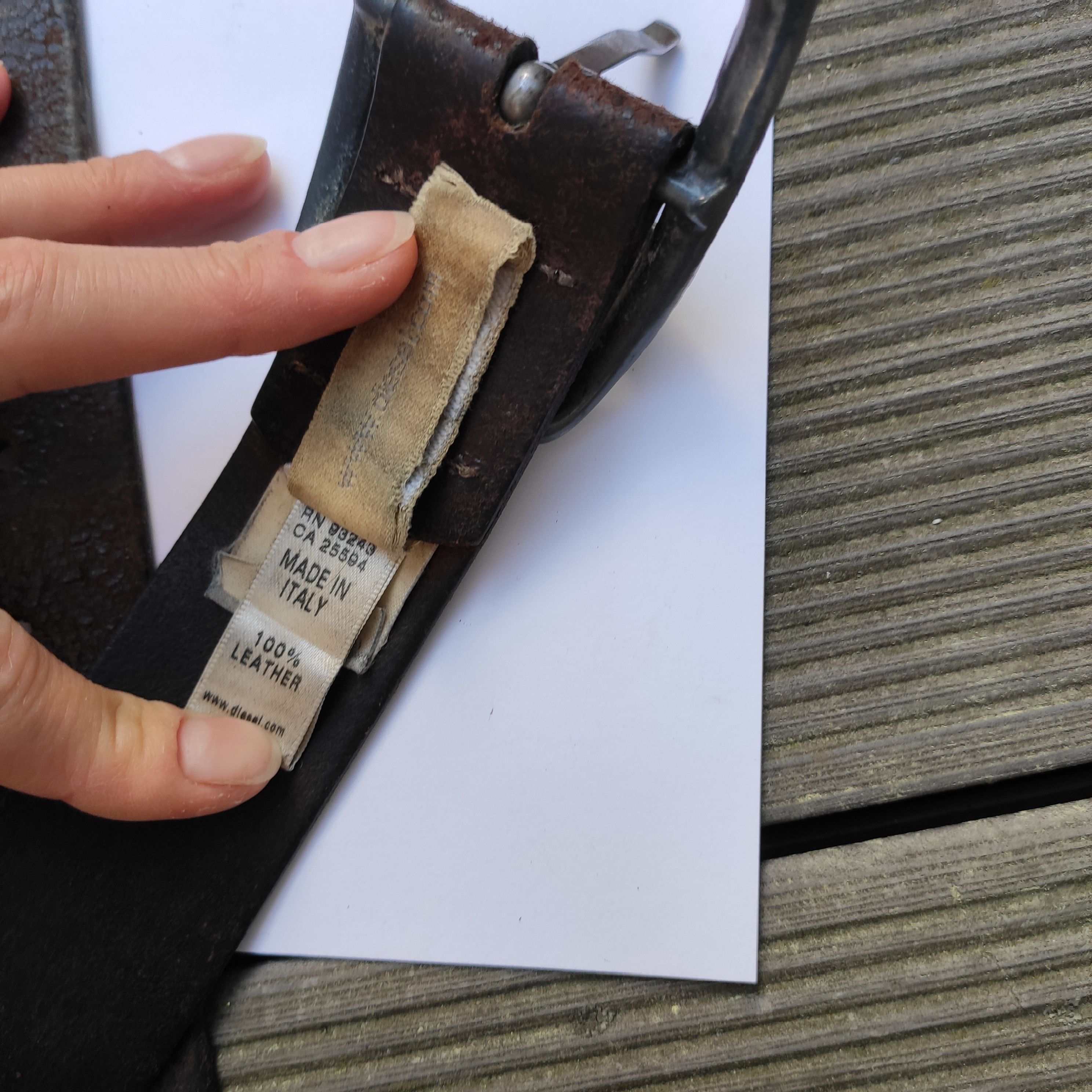 Diesel Diesel leather belt old one vintage oryginal Size 36 - 2 Thumbnail