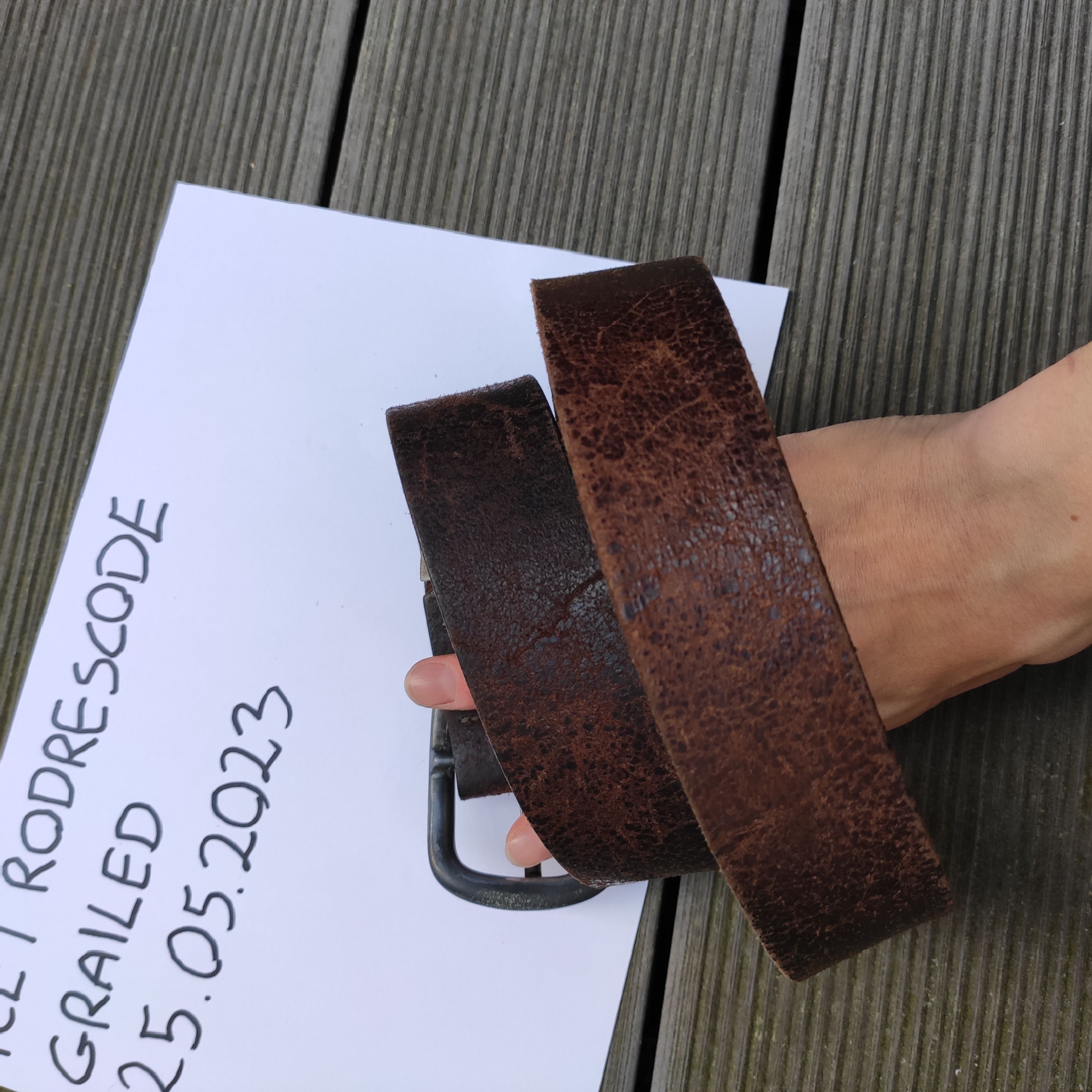 Diesel Diesel leather belt old one vintage oryginal Size 36 - 11 Thumbnail