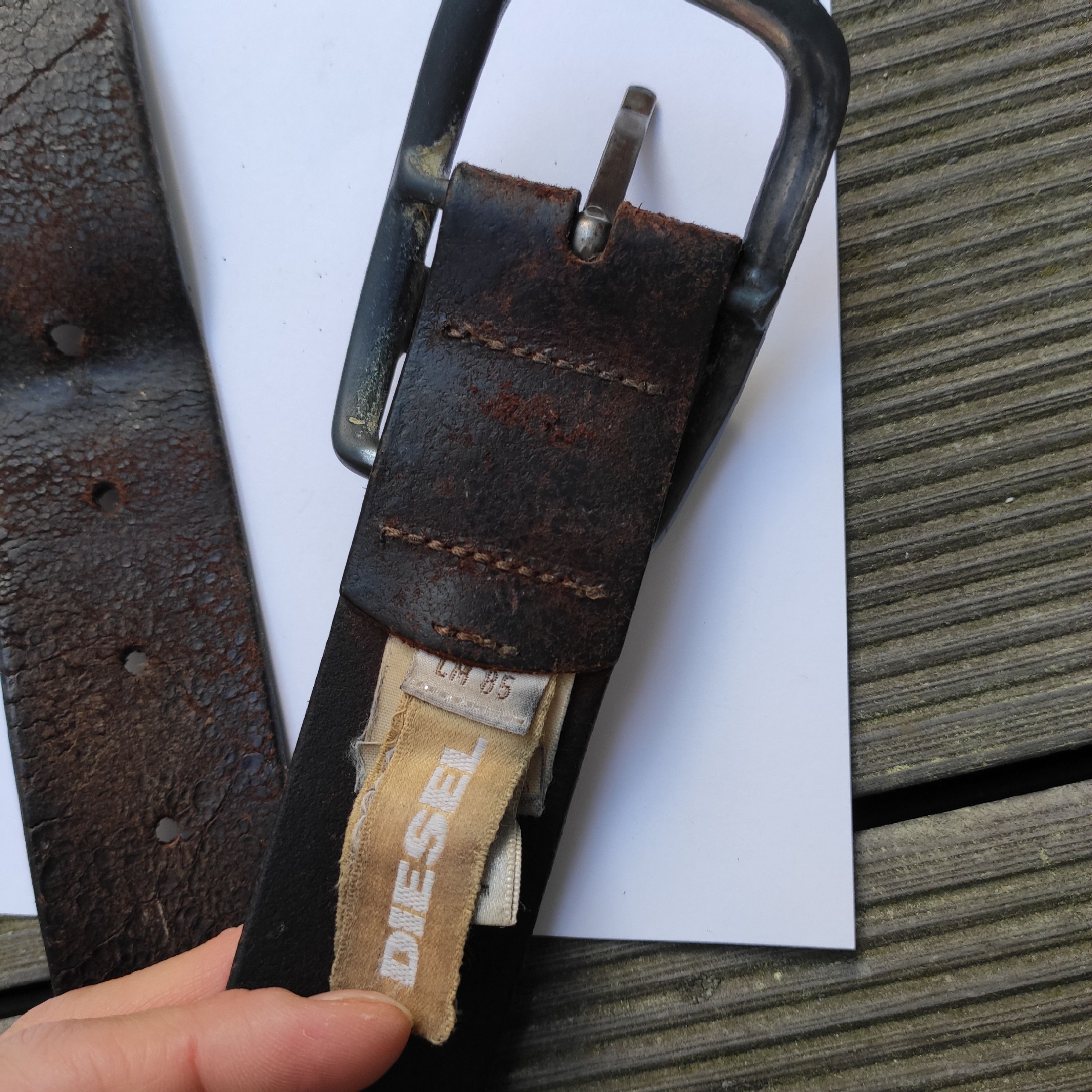 Diesel Diesel leather belt old one vintage oryginal Size 36 - 3 Thumbnail