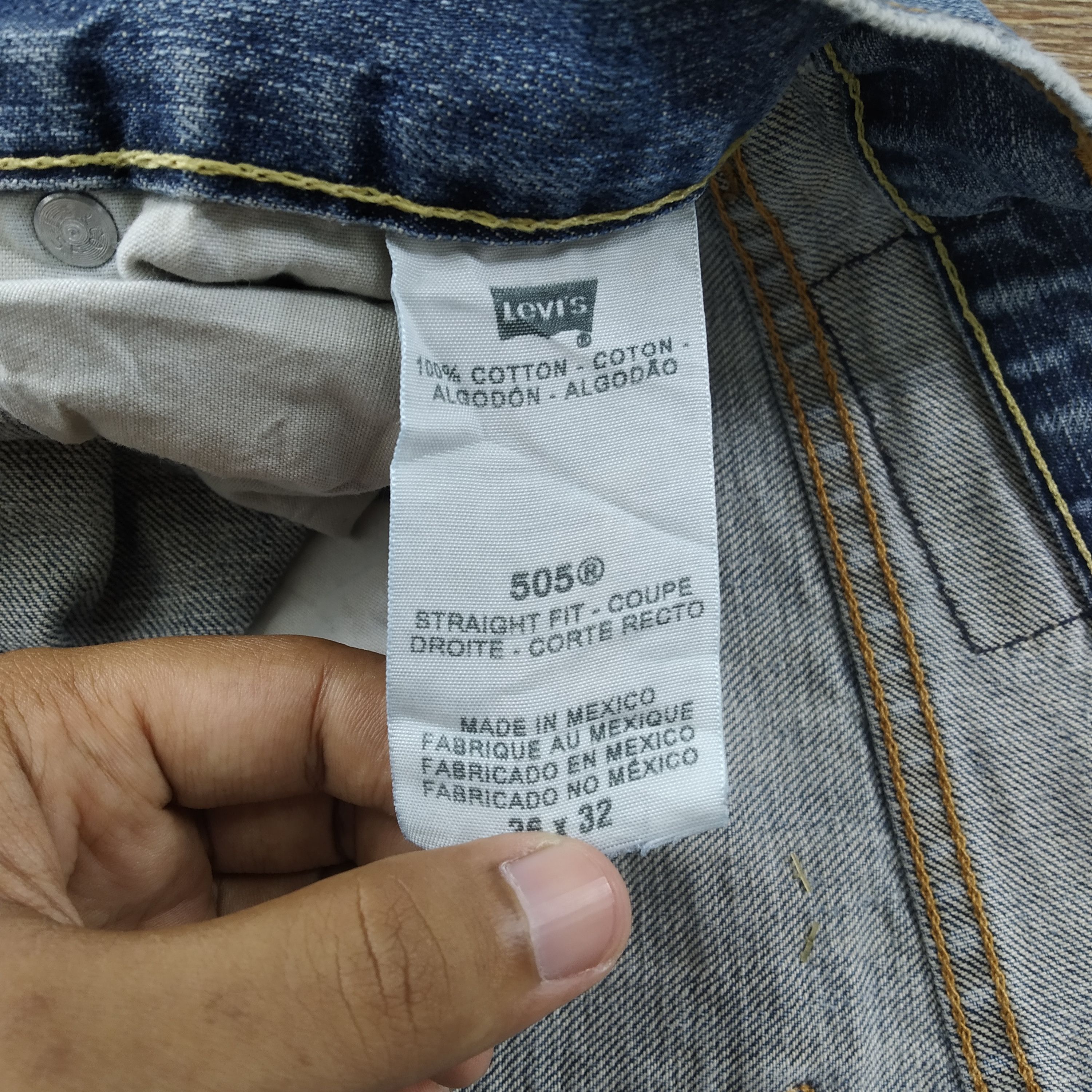 Levi's Vintage Levi's 505 Faded Blue Denim Jeans Reconstruct Style Size US 37 - 12 Thumbnail