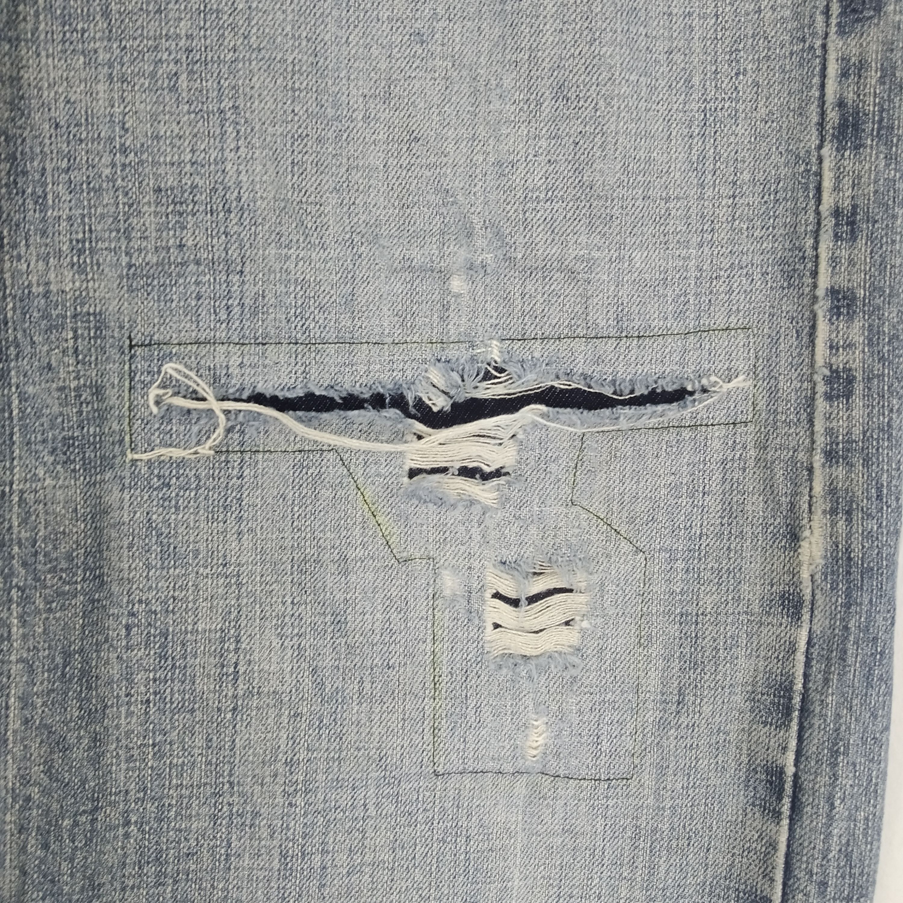 Levi's Vintage Levi's 505 Faded Blue Denim Jeans Reconstruct Style Size US 37 - 5 Thumbnail
