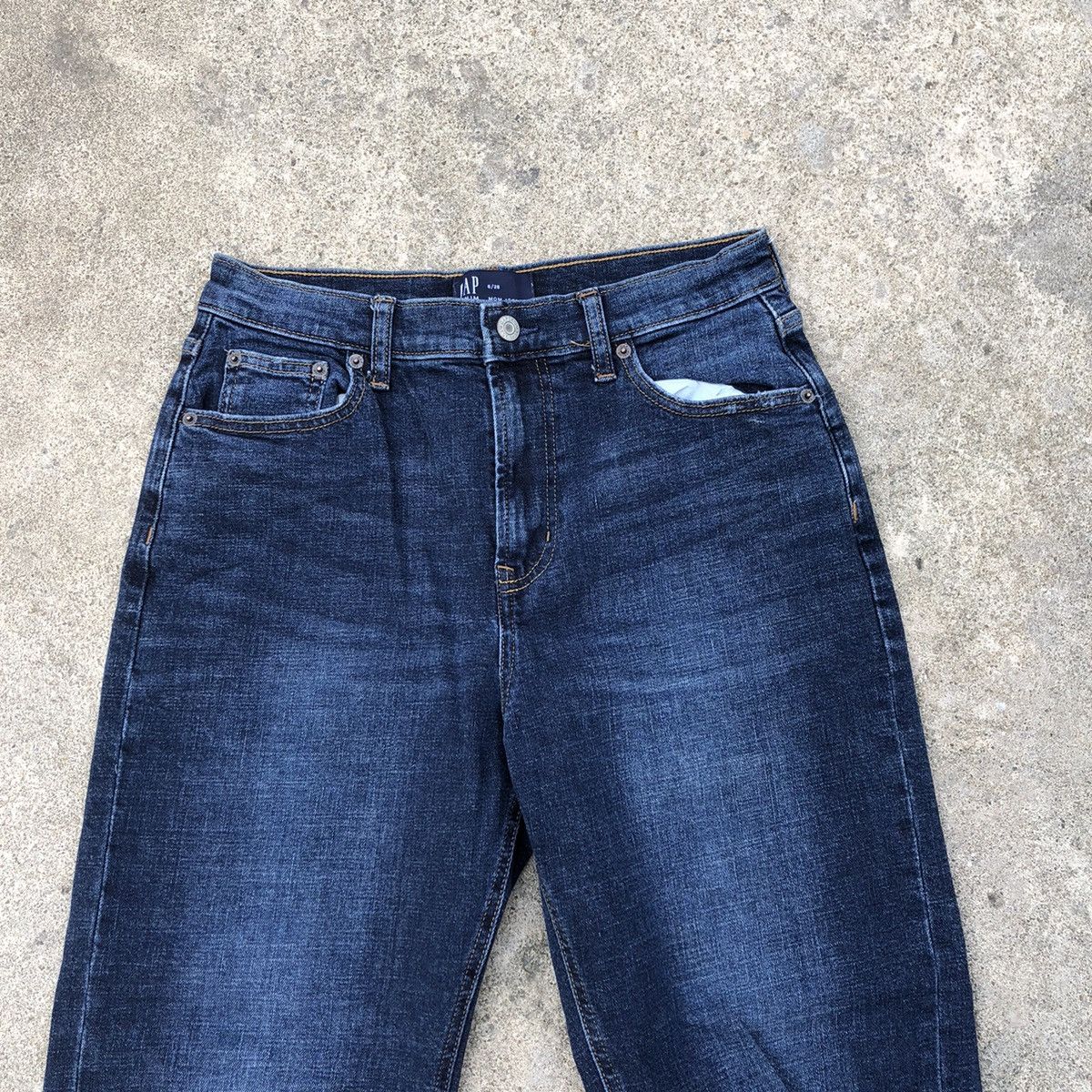 Gap 🔥Rare🔥Vintage GAP Denim Mom Jean Rips Distress Denim Size US 28 / EU 44 - 2 Thumbnail
