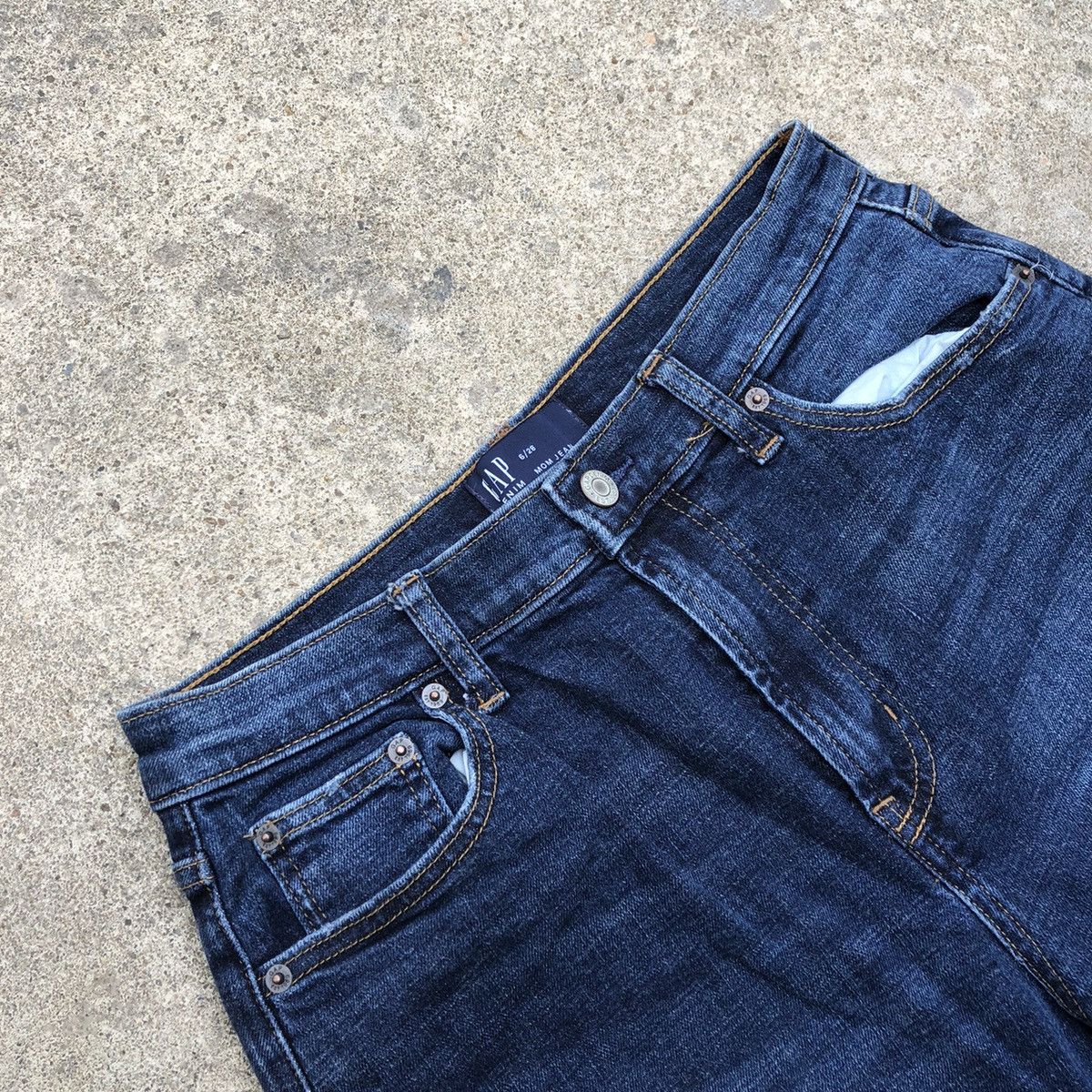 Gap 🔥Rare🔥Vintage GAP Denim Mom Jean Rips Distress Denim Size US 28 / EU 44 - 8 Thumbnail