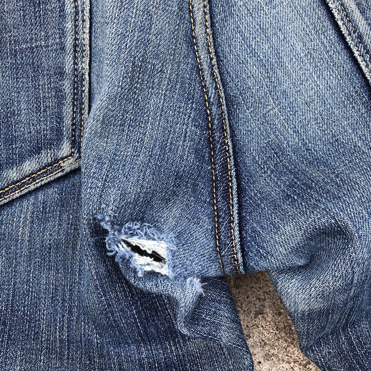 Designer 🔥Rare🔥Monsieur Nicole Stoned Wash Rips Distress Slim Jeans Size US 30 / EU 46 - 11 Thumbnail