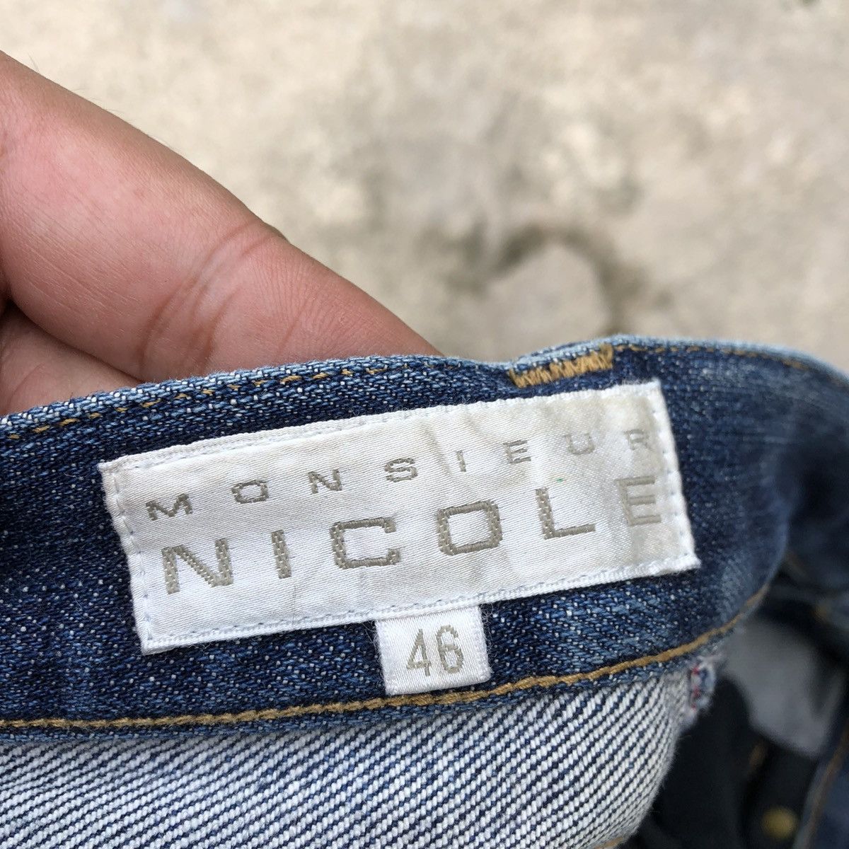 Designer 🔥Rare🔥Monsieur Nicole Stoned Wash Rips Distress Slim Jeans Size US 30 / EU 46 - 16 Thumbnail