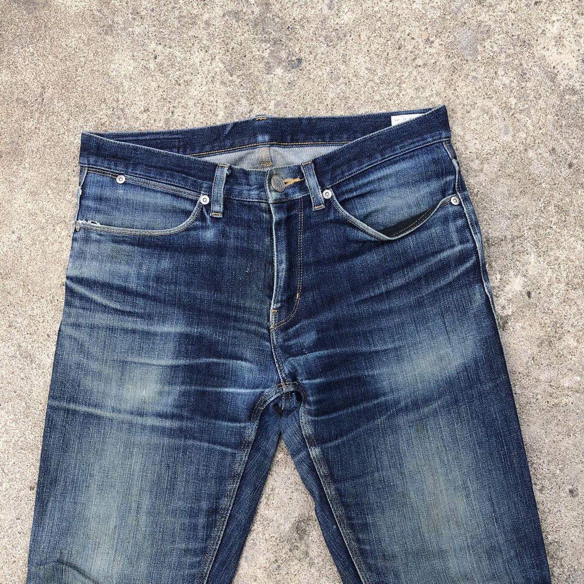 Designer 🔥Rare🔥Monsieur Nicole Stoned Wash Rips Distress Slim Jeans Size US 30 / EU 46 - 2 Thumbnail