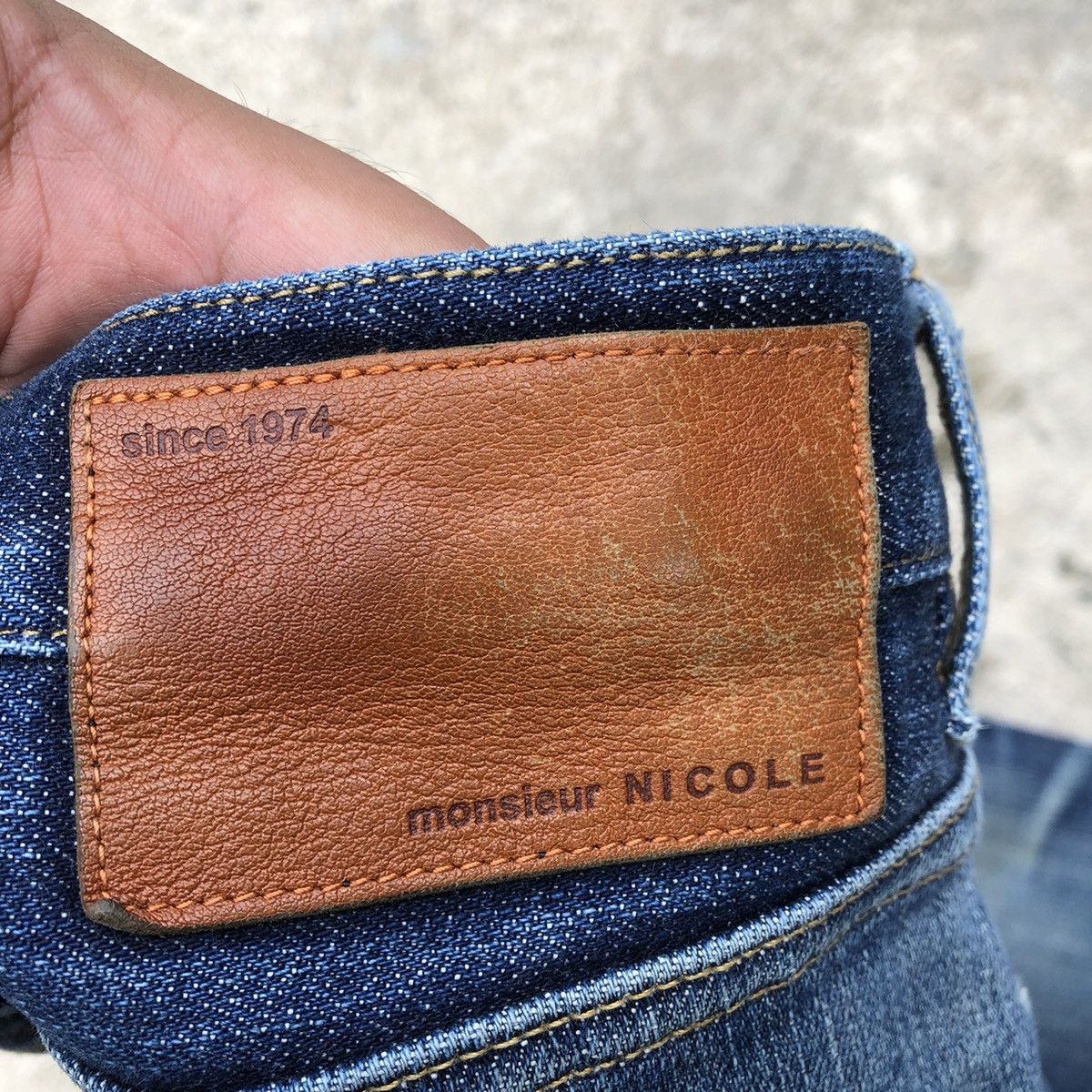 Designer 🔥Rare🔥Monsieur Nicole Stoned Wash Rips Distress Slim Jeans Size US 30 / EU 46 - 14 Thumbnail