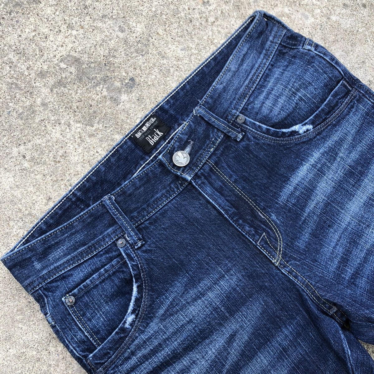 Japanese Brand 🔥Rare🔥🇯🇵Back Number Stoned Wash Rips Distress Curve Jeans Size US 32 / EU 48 - 9 Thumbnail