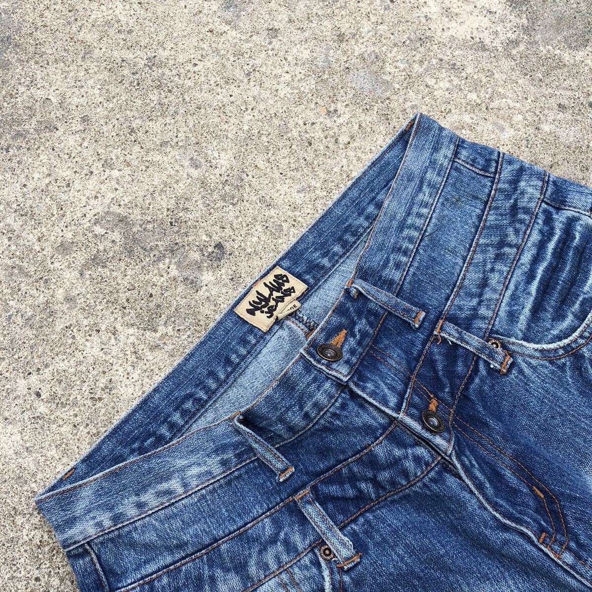 Japanese Brand 🔥Rare🔥🇯🇵Nylaus Jeans Double Waist Rips Distress Denim Jeans Size US 30 / EU 46 - 9 Thumbnail