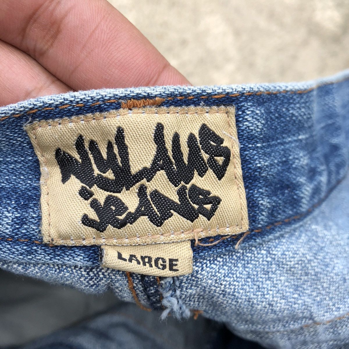Japanese Brand 🔥Rare🔥🇯🇵Nylaus Jeans Double Waist Rips Distress Denim Jeans Size US 30 / EU 46 - 12 Thumbnail