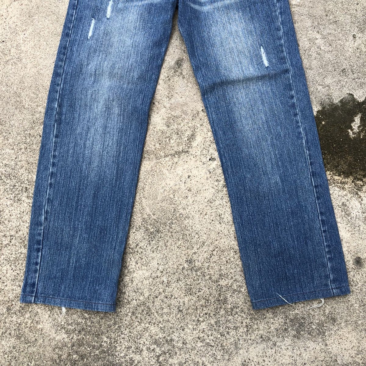 Japanese Brand 🔥Rare🔥🇯🇵Nylaus Jeans Double Waist Rips Distress Denim Jeans Size US 30 / EU 46 - 3 Thumbnail
