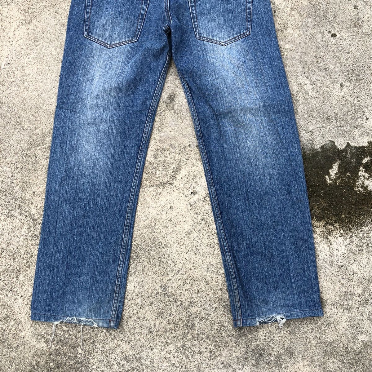 Japanese Brand 🔥Rare🔥🇯🇵Nylaus Jeans Double Waist Rips Distress Denim Jeans Size US 30 / EU 46 - 6 Thumbnail