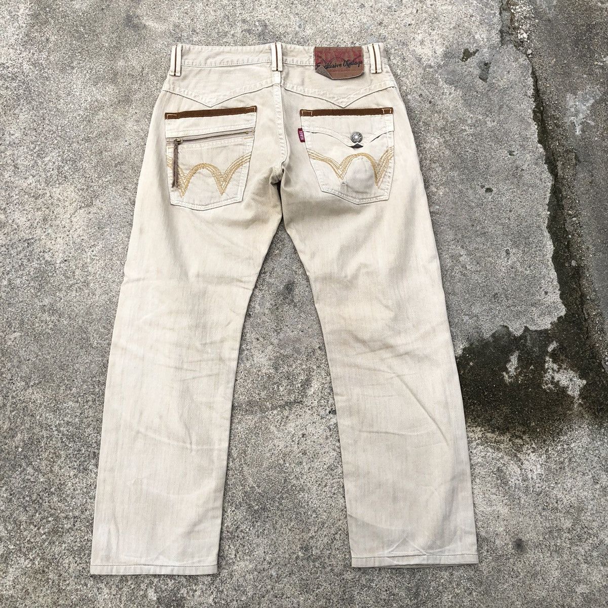 Edwin 🔥Rare🔥🇯🇵Vintage Edwin Rip Off True Religion Rips Denim Jeans Size US 34 / EU 50 - 4 Thumbnail