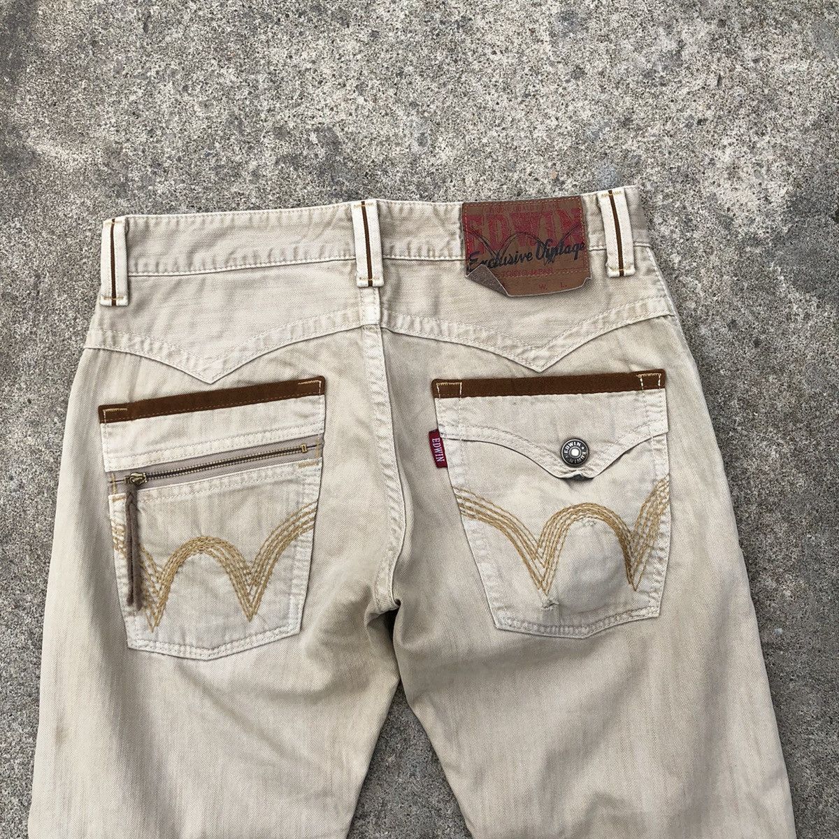 Edwin 🔥Rare🔥🇯🇵Vintage Edwin Rip Off True Religion Rips Denim Jeans Size US 34 / EU 50 - 5 Thumbnail