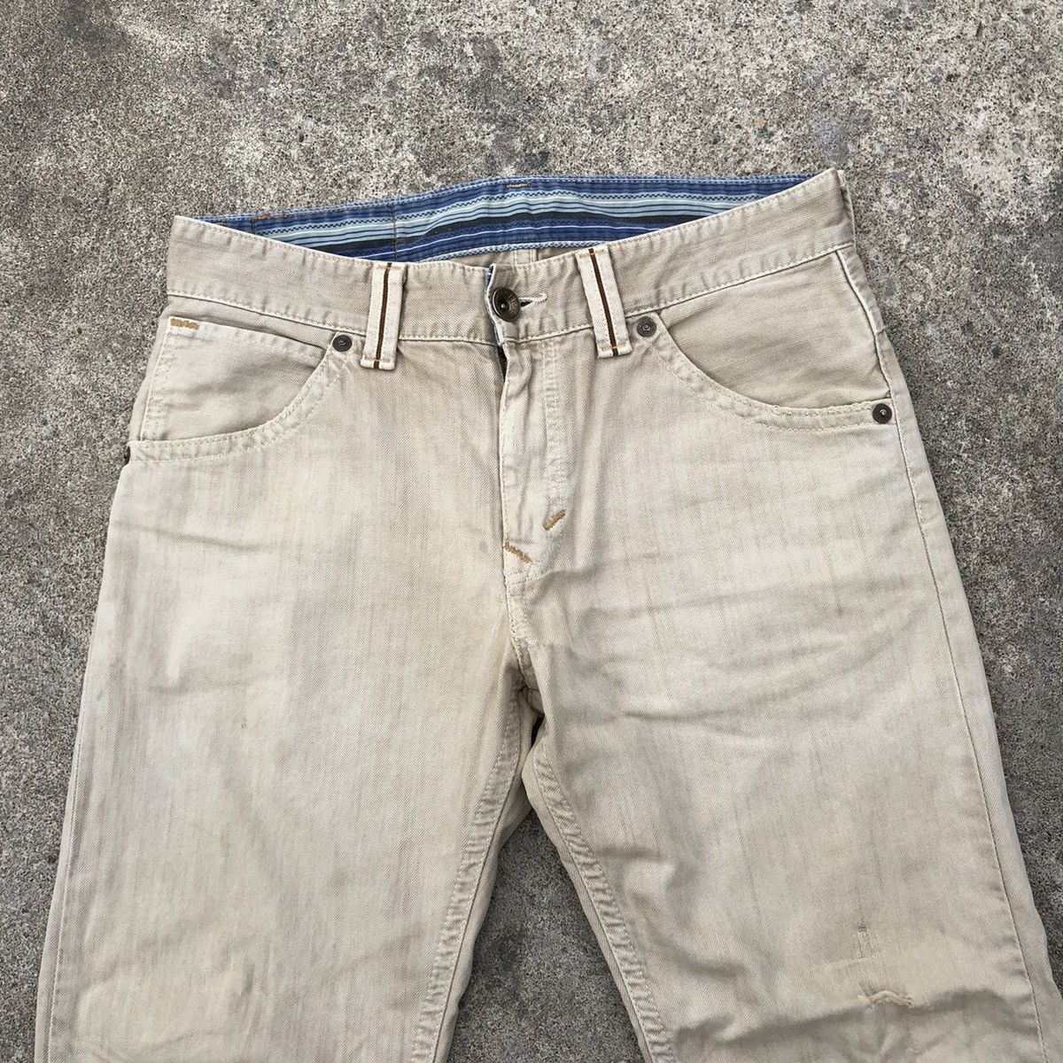 Edwin 🔥Rare🔥🇯🇵Vintage Edwin Rip Off True Religion Rips Denim Jeans Size US 34 / EU 50 - 2 Thumbnail