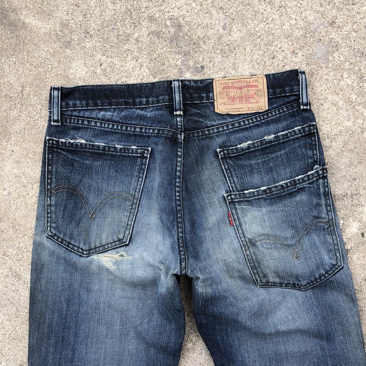 Levi's × Levi's Vintage Clothing 🔥Rare🔥Levis Lot 519 Stoned Wash Rips Distress Denim Jeans Size US 30 / EU 46 - 5 Thumbnail