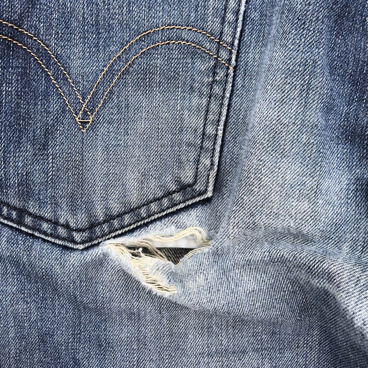 Levi's × Levi's Vintage Clothing 🔥Rare🔥Levis Lot 519 Stoned Wash Rips Distress Denim Jeans Size US 30 / EU 46 - 11 Thumbnail