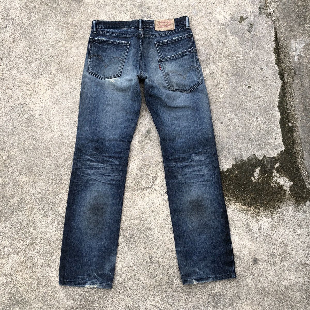 Levi's × Levi's Vintage Clothing 🔥Rare🔥Levis Lot 519 Stoned Wash Rips Distress Denim Jeans Size US 30 / EU 46 - 4 Thumbnail