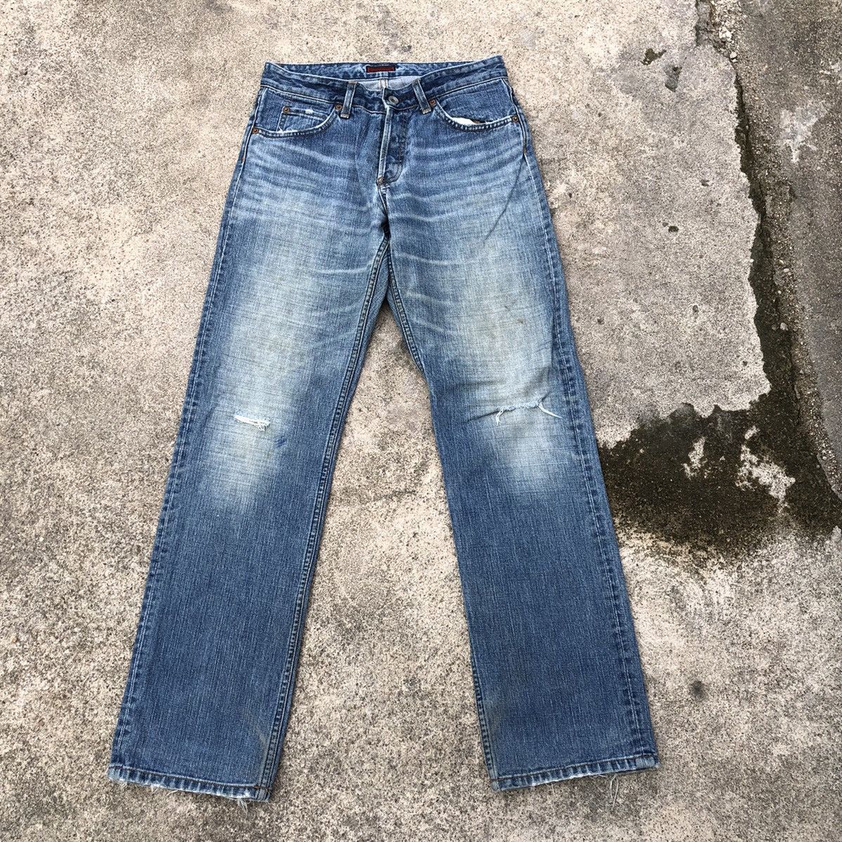 Designer × Johnbull 🔥Rare🔥John Bull Stoned Wash Rips Distress Denim Jeans Size US 29 - 1 Thumbnail