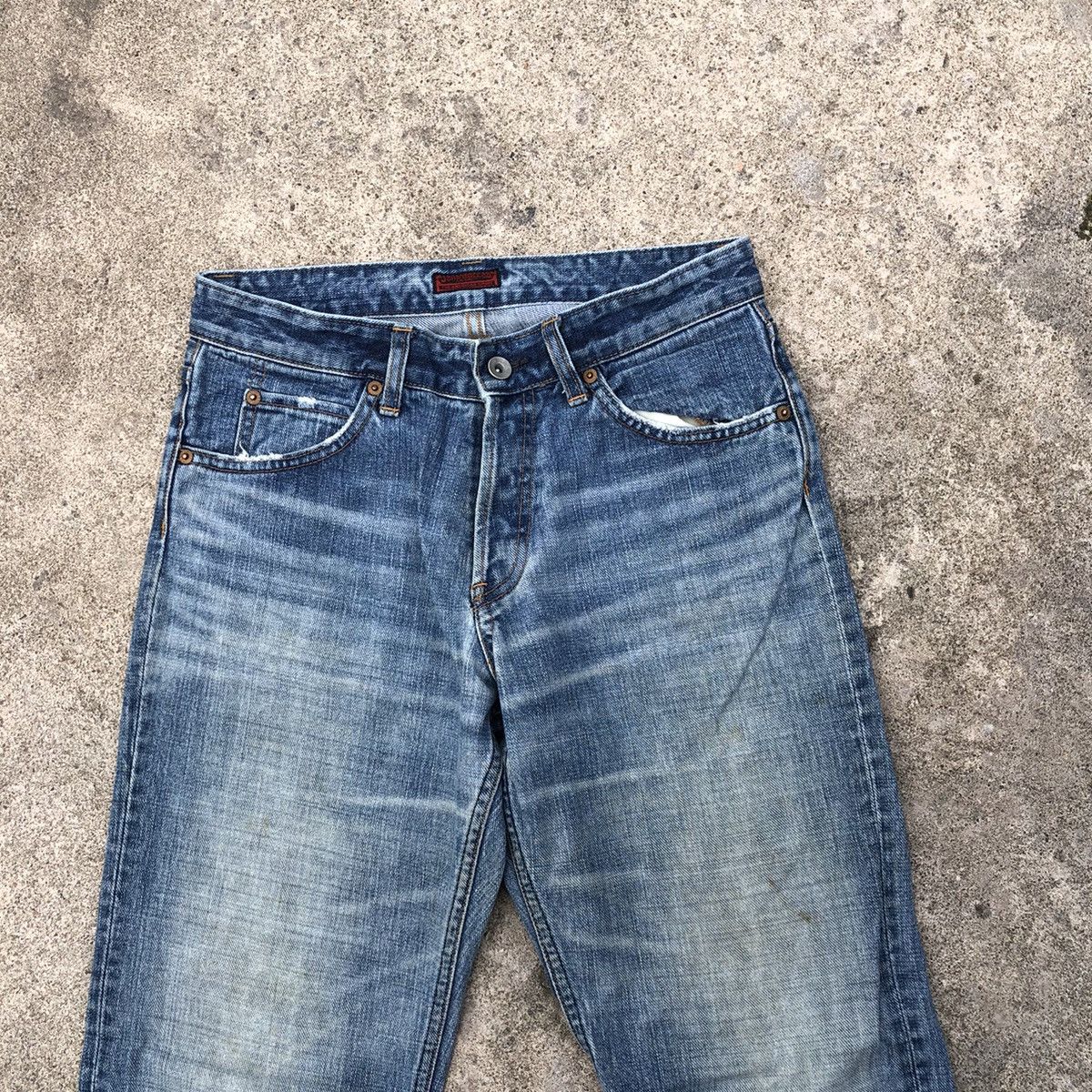 Designer × Johnbull 🔥Rare🔥John Bull Stoned Wash Rips Distress Denim Jeans Size US 29 - 2 Thumbnail