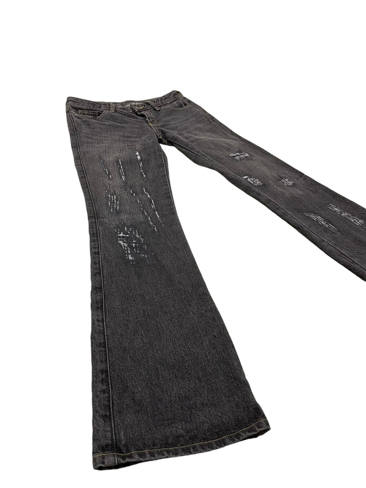 Japanese Brand Flare Jeans Camel Road Distress Denim Low Rise Boot Cut 2🟦2 Size US 28 / EU 44 - 3 Thumbnail