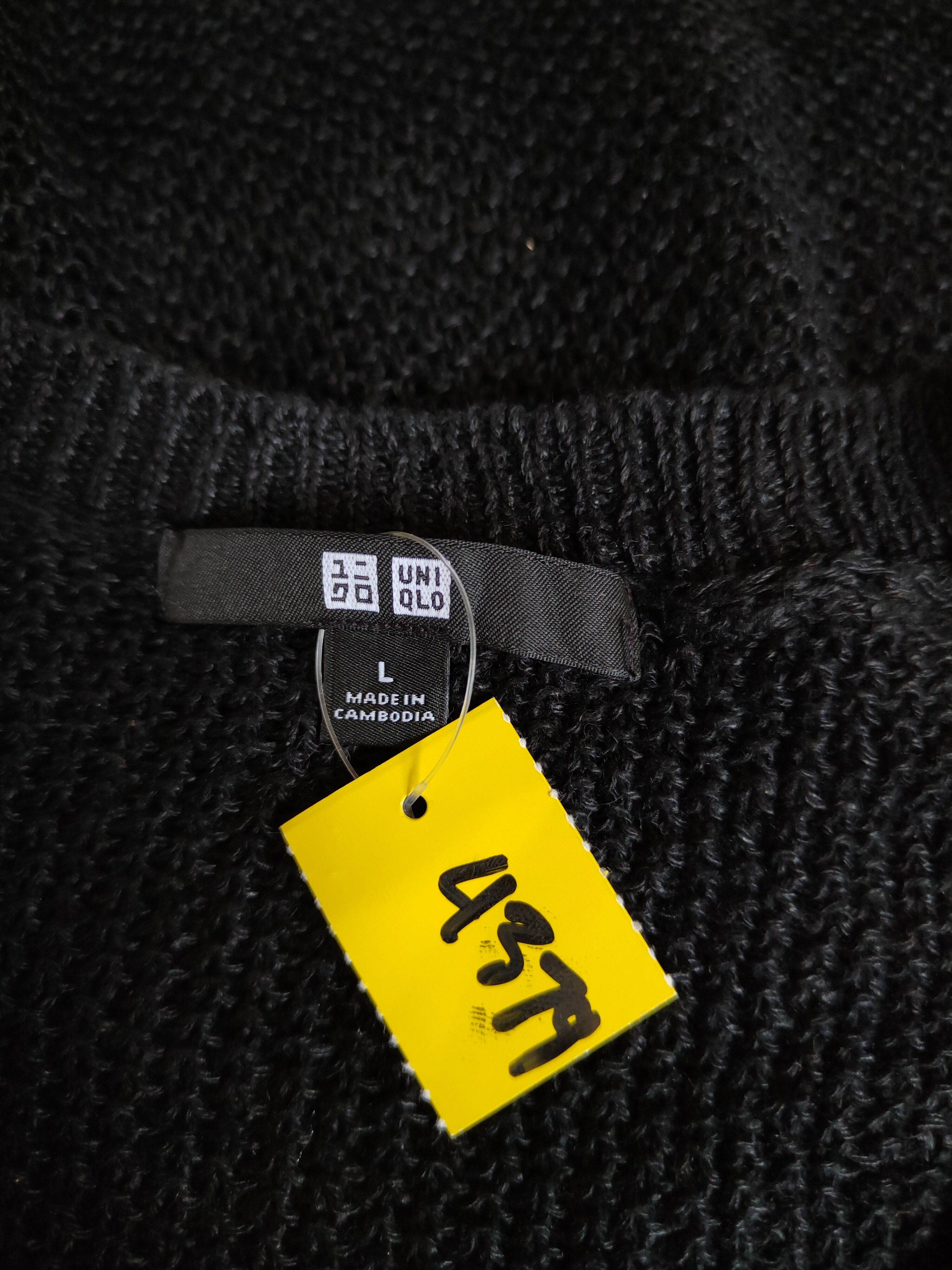 Japanese Brand × Uniqlo Uniqlo Black sweatshirt Knitwear #4379 Size US L / EU 52-54 / 3 - 9 Thumbnail