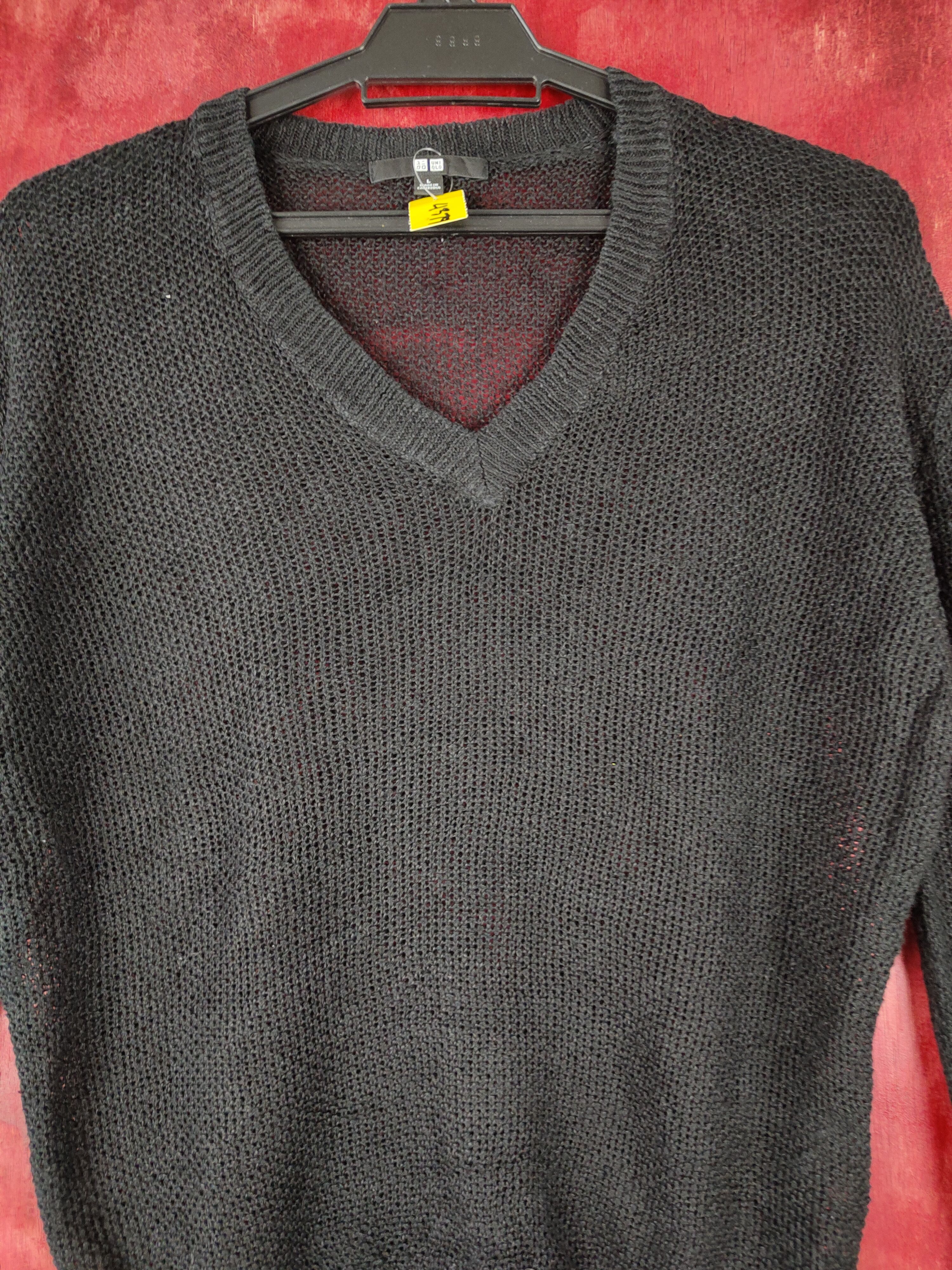 Japanese Brand × Uniqlo Uniqlo Black sweatshirt Knitwear #4379 Size US L / EU 52-54 / 3 - 2 Thumbnail