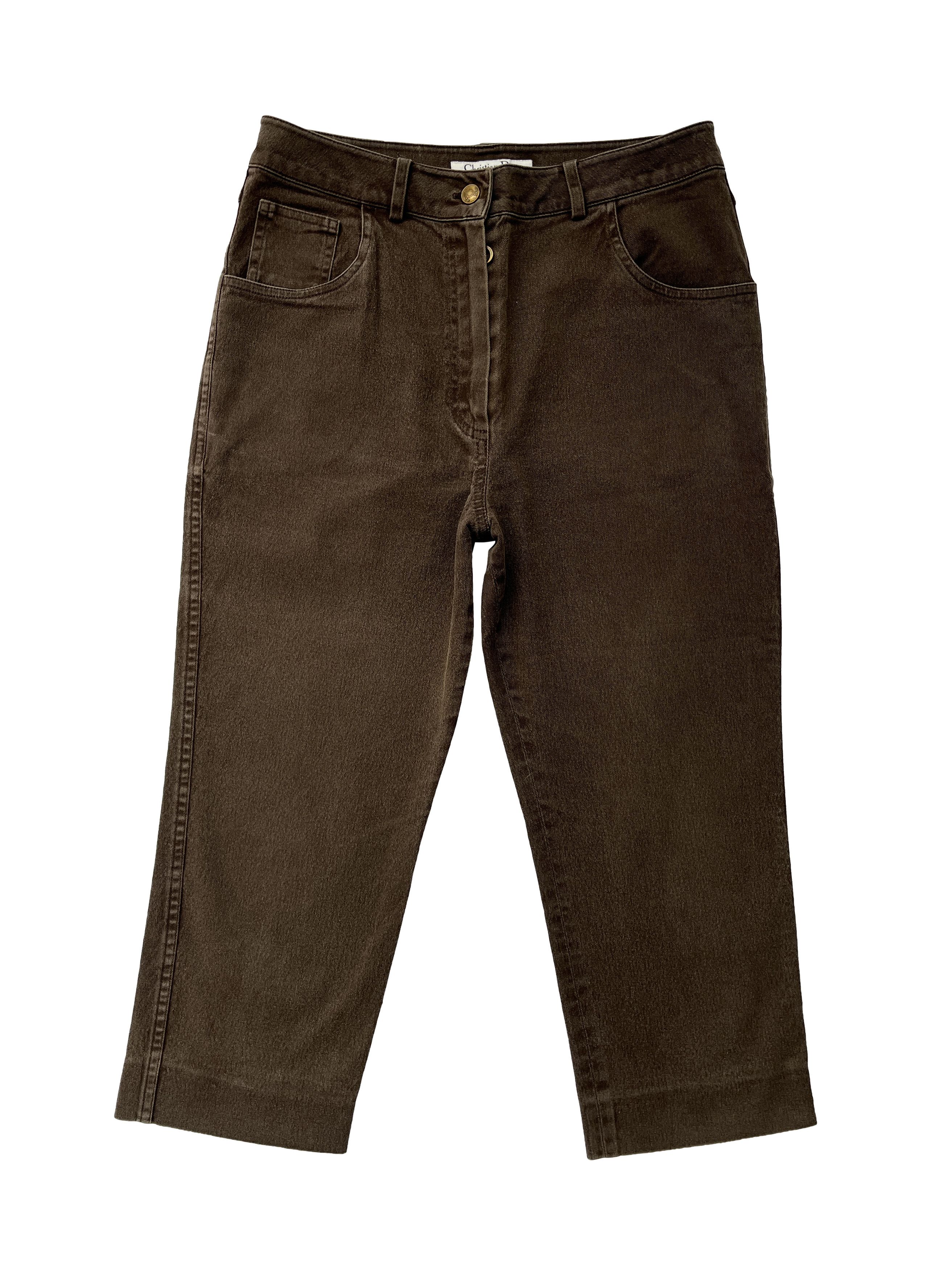 image of 2001 Dior John Galliano Brown Cropped Jeans, Women's (Size 28)
