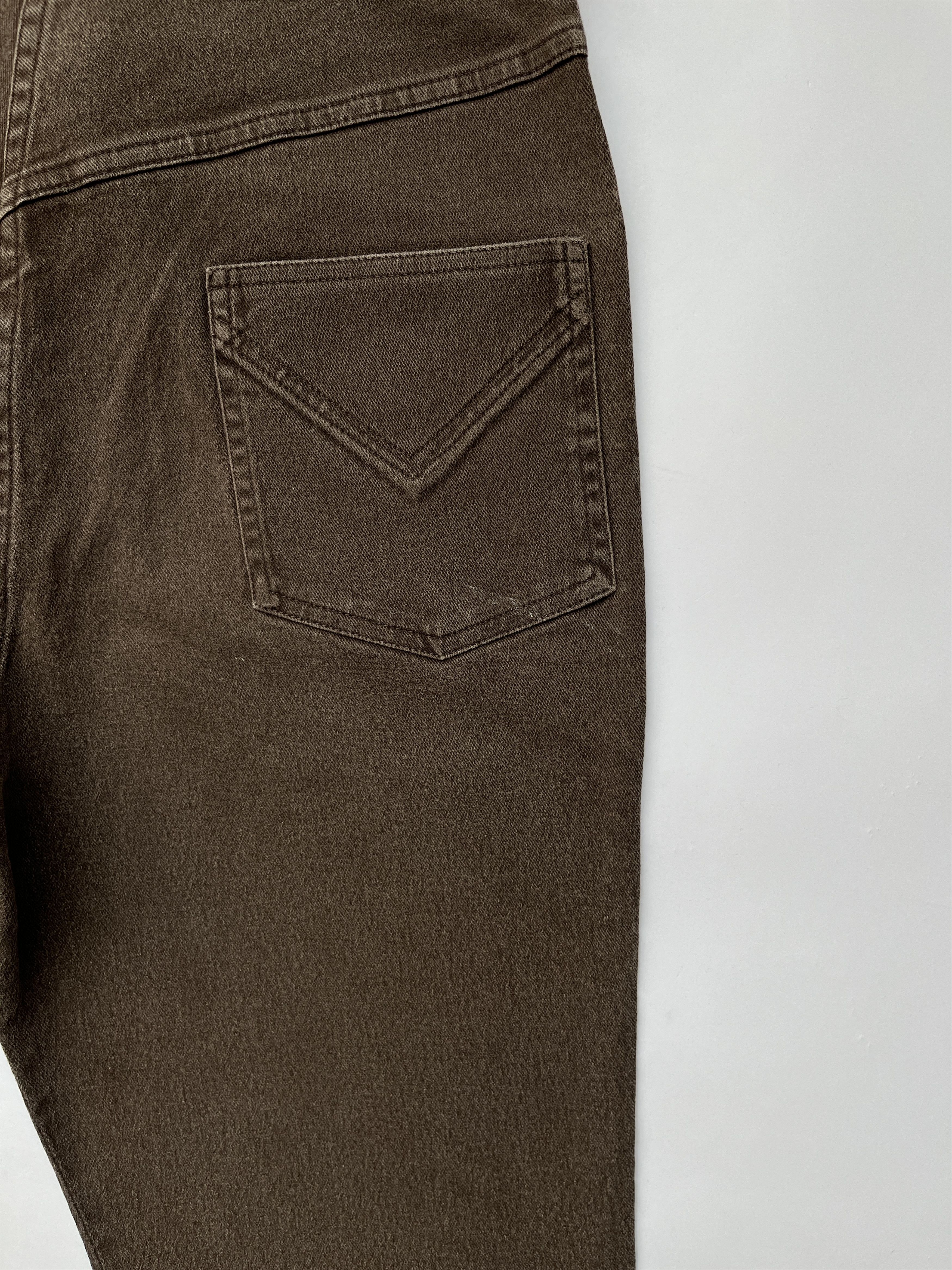 Dior ⚡️QUICK SALE⚡️2001 Dior John Galliano Brown Cropped Jeans Size 28" / US 6 / IT 42 - 6 Thumbnail