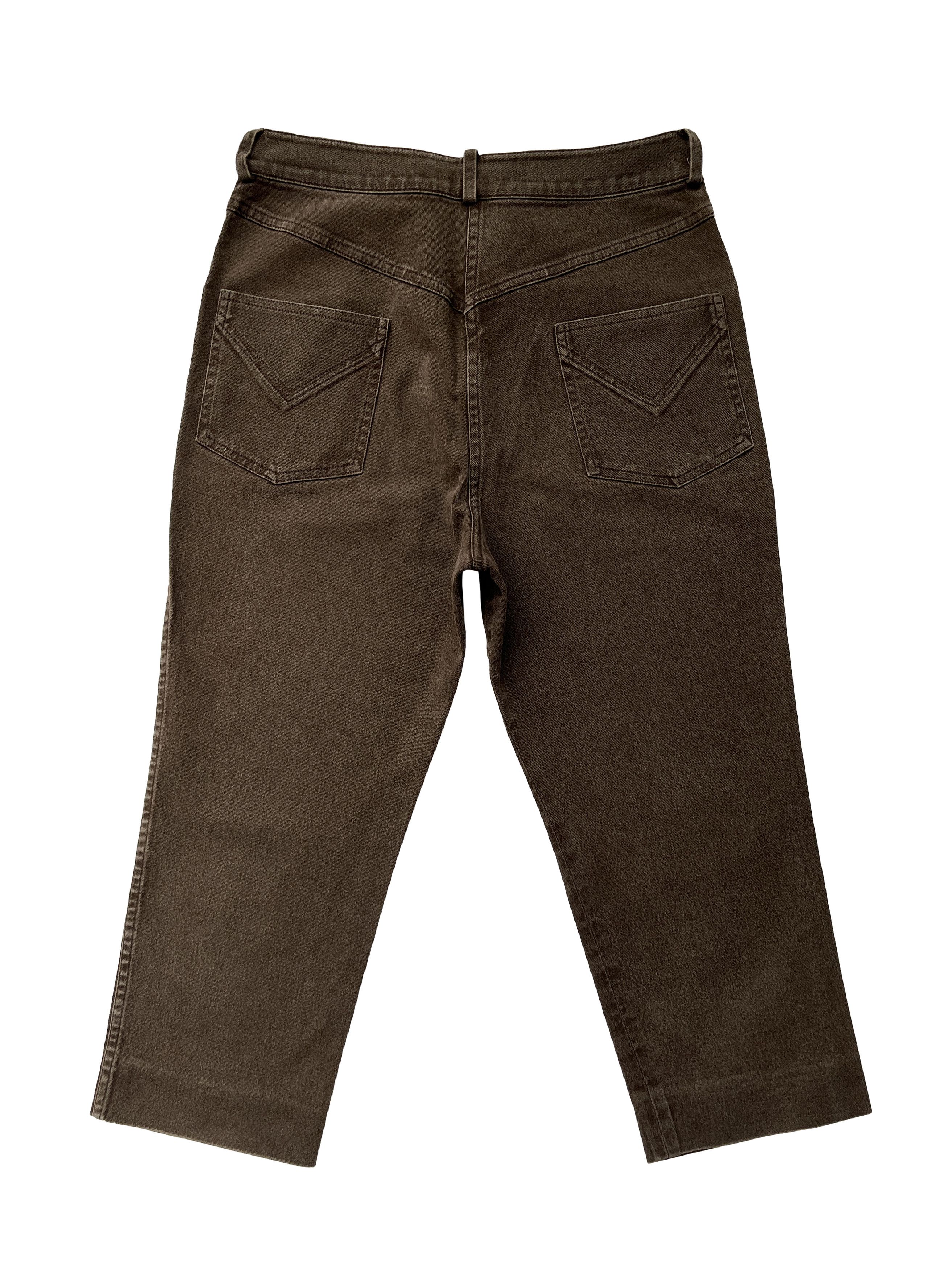 Dior ⚡️QUICK SALE⚡️2001 Dior John Galliano Brown Cropped Jeans Size 28" / US 6 / IT 42 - 2 Thumbnail
