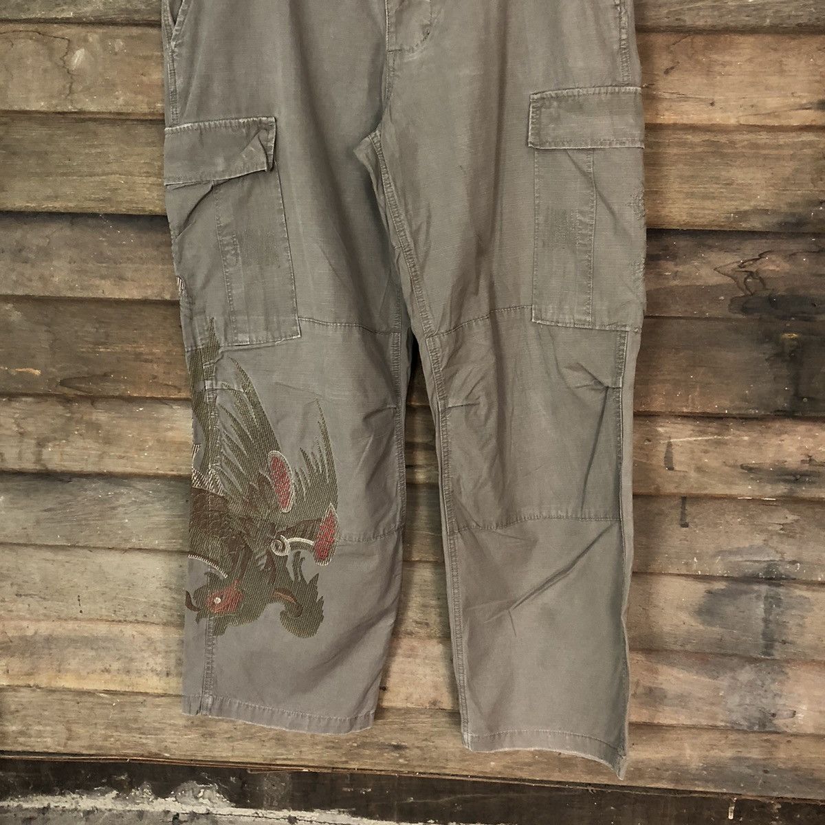 Hypebeast DL Danang embroidery phoenix utility Cargo Pants #7120 Size US 36 / EU 52 - 3 Thumbnail