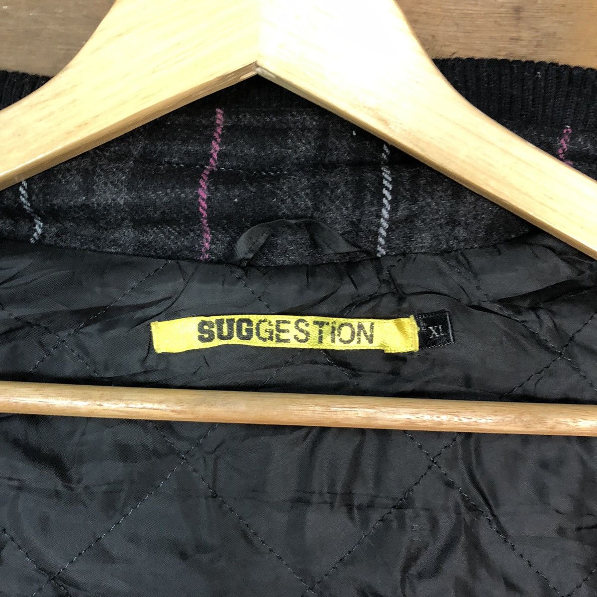 Japanese Brand Suggestion Checkred Varsity Jacket #4716 Size L / US 10 / IT 46 - 10 Thumbnail