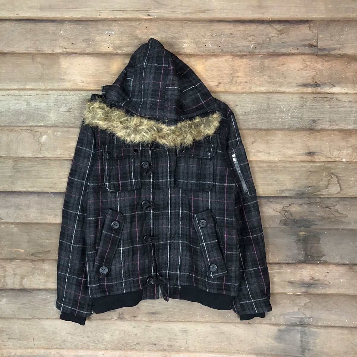 Japanese Brand Suggestion Checkred Varsity Jacket #4716 Size L / US 10 / IT 46 - 1 Thumbnail