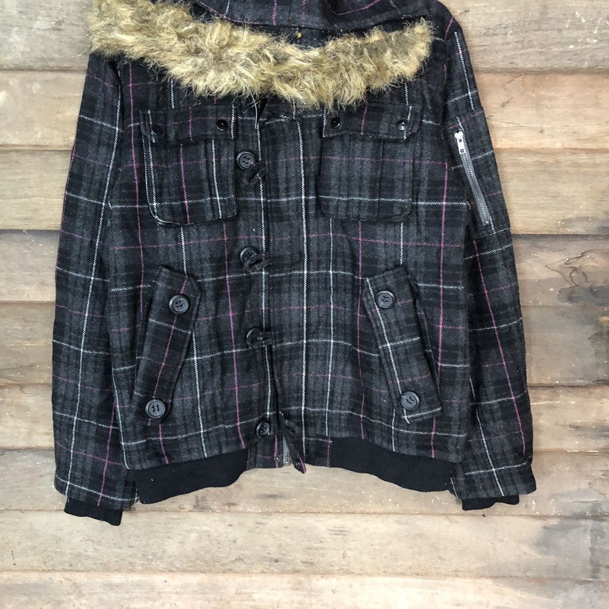 Japanese Brand Suggestion Checkred Varsity Jacket #4716 Size L / US 10 / IT 46 - 3 Thumbnail